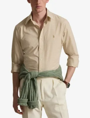 POLO RALPH LAUREN Checked Custom-Fit Cotton-Poplin Shirt detail 3