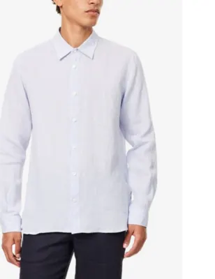 ORLEBAR BROWN Giles long-sleeve linen shirt detail 3