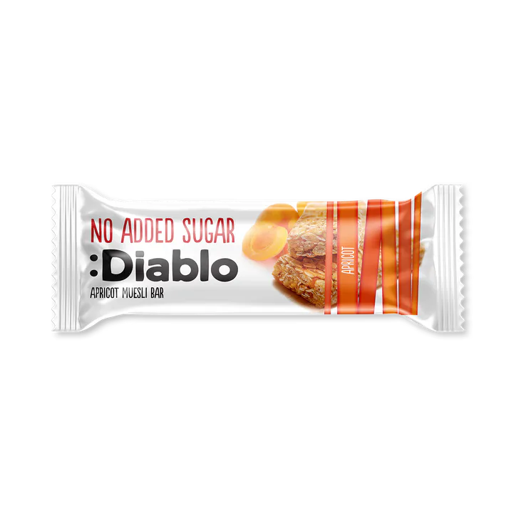 Diablo No Added Sugar Muesli Bar Apricot 30g