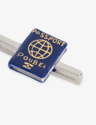 POUBEL Passport Sterling-Silver and Enamel Charm detail 2