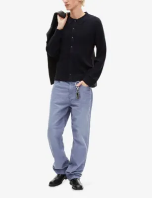 THE KOOPLES Collared Button-Down Stretch Wool-Blend Jumper detail 2