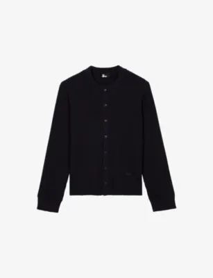 THE KOOPLES Collared Button-Down Stretch Wool-Blend Jumper
