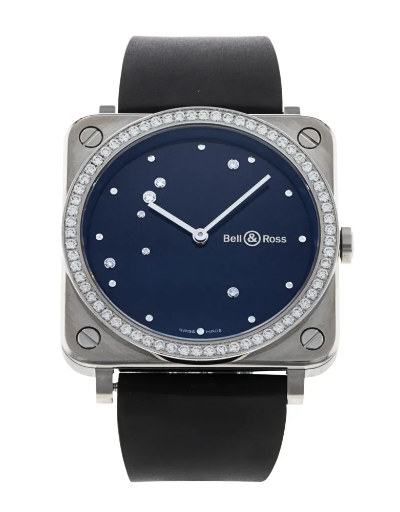Bell and Ross BRS BRS-EA-ST-LGD/SCR — 2019 — Excellent in Blue Diamond – Pre-owned watches