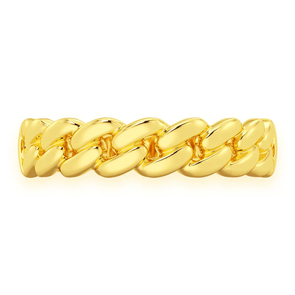 For Him Solid Gold Cuban Ring