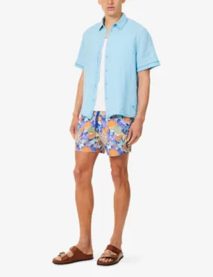 VILEBREQUIN Courbis Short-Sleeve Linen Shirt detail 2