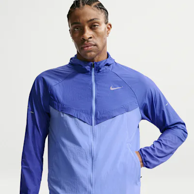 Nike Stride Men's Repel UV Running Jacket - Lapis/Royal Pulse