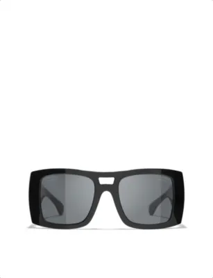CHANEL CH5539 Square-Frame Acetate Sunglasses