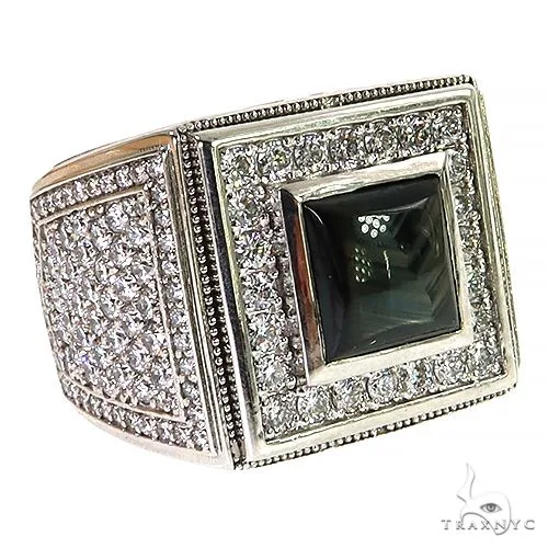 RINA - For Him CUSTOM CVD Phantom Black Star Sapphire Diamond Ring 69233 in Rose Gold / 10 – Ring