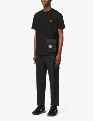 CARHARTT WIP Chase brand-embroidered cotton-jersey T-shirt detail 2