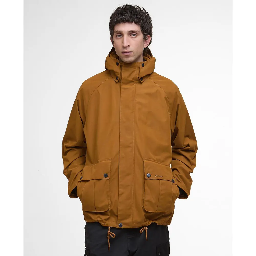 Barbour Men's Re-Engineered Wading Spey Showerproof Detachable Hood Long Sleeve Rain Anorak detail 2