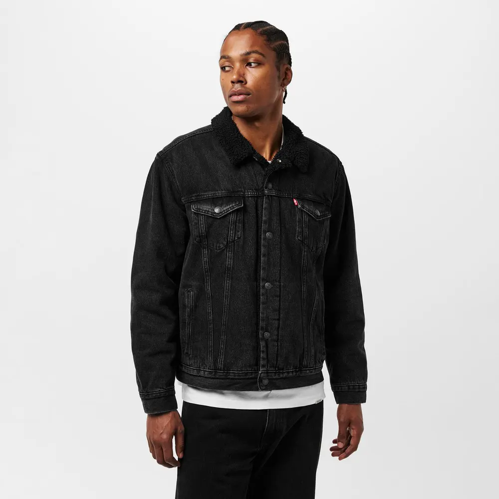 Levis Men's Type 3 Sherpa Cotton Mix Long Sleeve Denim Jacket detail 3