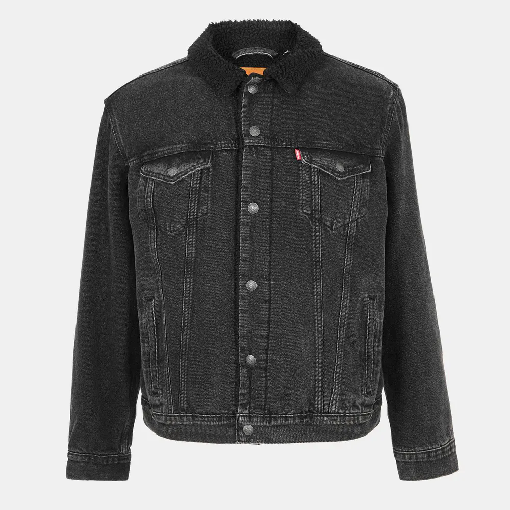 Levis Men's Type 3 Sherpa Cotton Mix Long Sleeve Denim Jacket