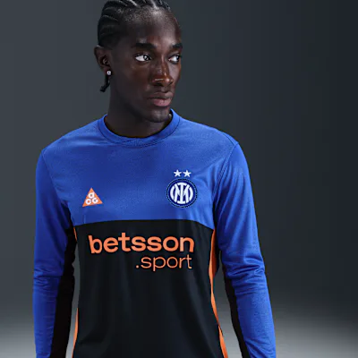 Nike Inter Milan 2026 Stadium SE Men's Nike ACG Dri-FIT Football Long-Sleeve Replica Jersey - Hyper Blue/Black/Safety Orange