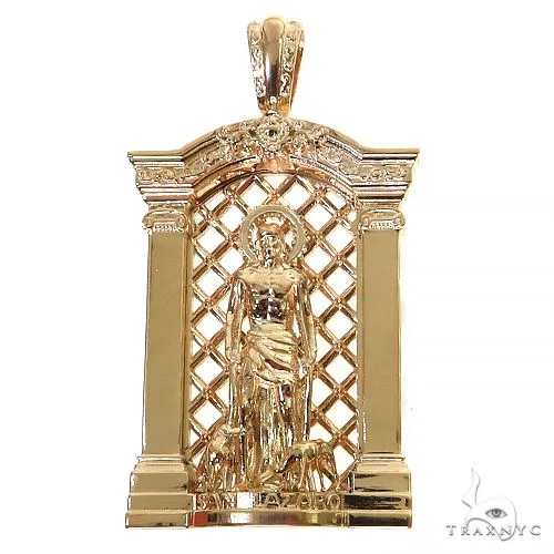 RINA - For Him DISCORD MAX Medium Solid St. Lazarus Pendant 68456 in Rose Gold – Pendant