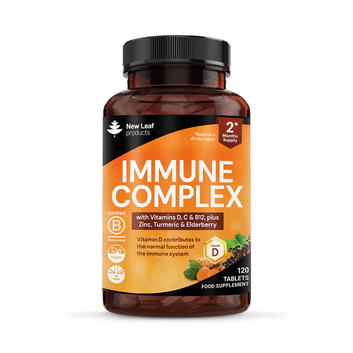 New Leaf Products Immune Complex with Vitamins, Zinc, Turmeric, Elderberry Tablets 120 tablets
