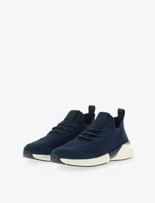 BOGGI MILANO Endurance Technical Knitted Trainers - EUR 42 / 8 UK MEN in NAVY BLUE, additional product view 3