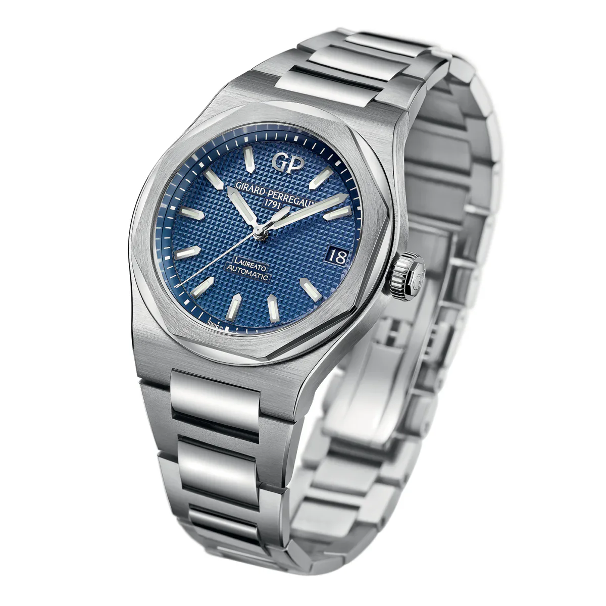 Girard Perregaux Laureato Blue 42mm detail 2