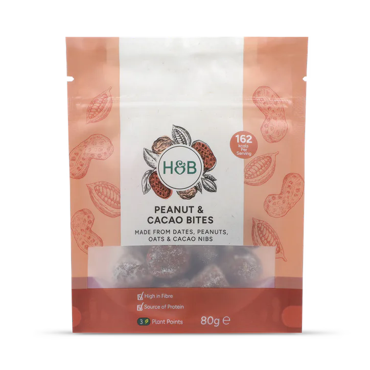 For Him Peanut and Cacao Bites 80g – Food & Drink > Healthier Snacking > Sweet Snacks
