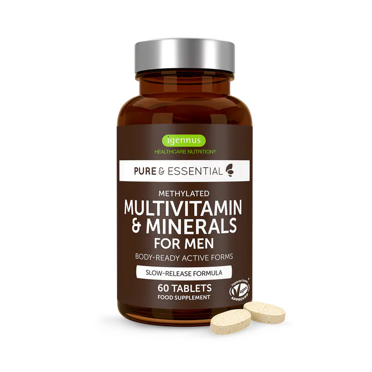 Igennus Healthcare Nutrition High-Absorption Methylated Multivitamin & Minerals for Men with Lycopene, 60 Tablets