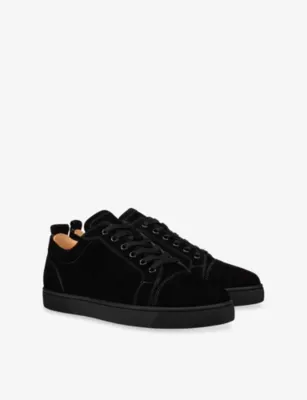 CHRISTIAN LOUBOUTIN Louis Junior Suede Trainers - EUR 43.5 / 9.5 UK MEN in BLACK, additional product view 2