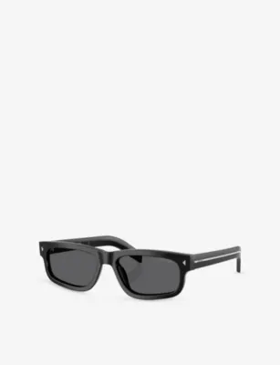 PRADA PR B11S Rectangle-Shape Acetate Sunglasses