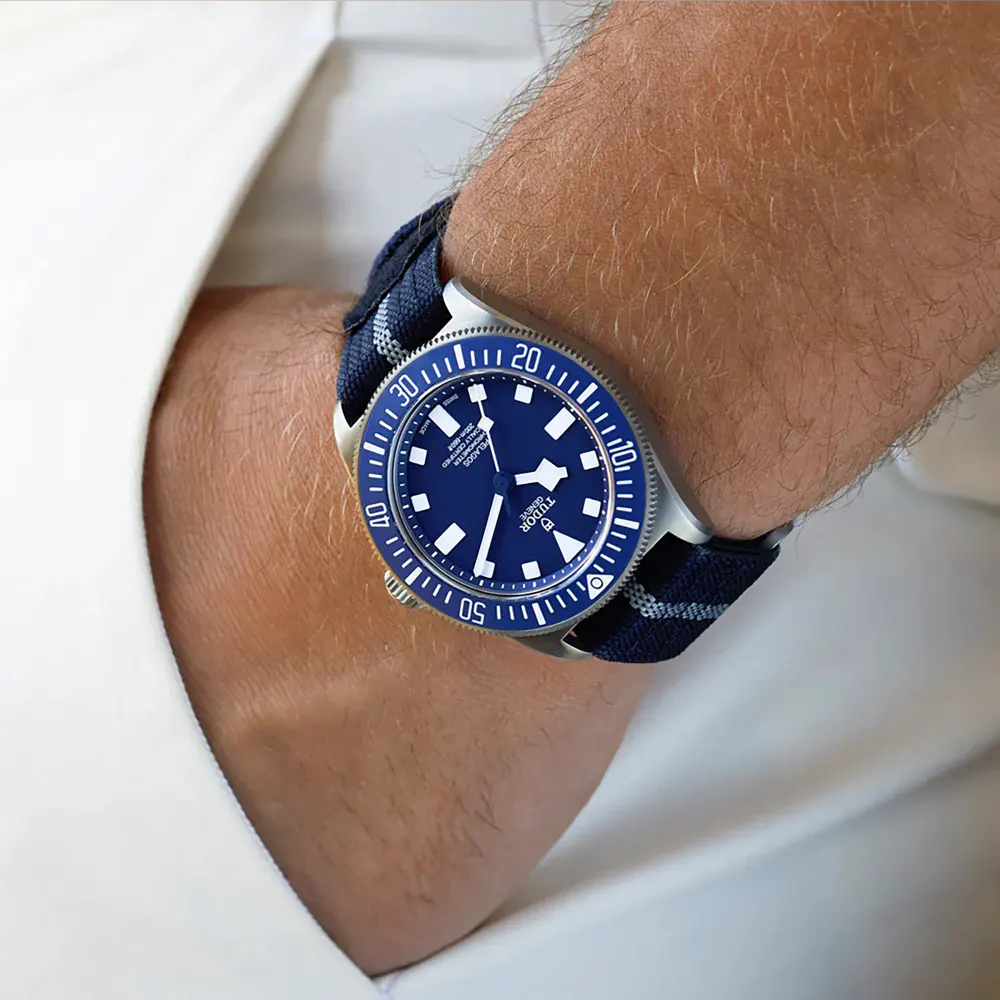 Tudor Pelagos FXD 42mm Titanium Case, Blue Dial detail 3