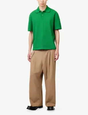 LOEWE Anagram-Embroidered Cotton Polo Shirt detail 2