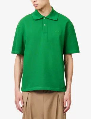 LOEWE Anagram-Embroidered Cotton Polo Shirt detail 3