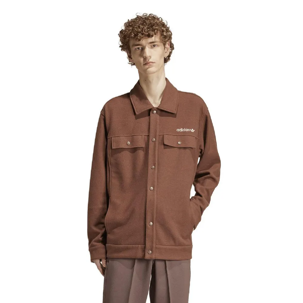 adidas Originals Premium Overshirt in Off White, additional product view 3