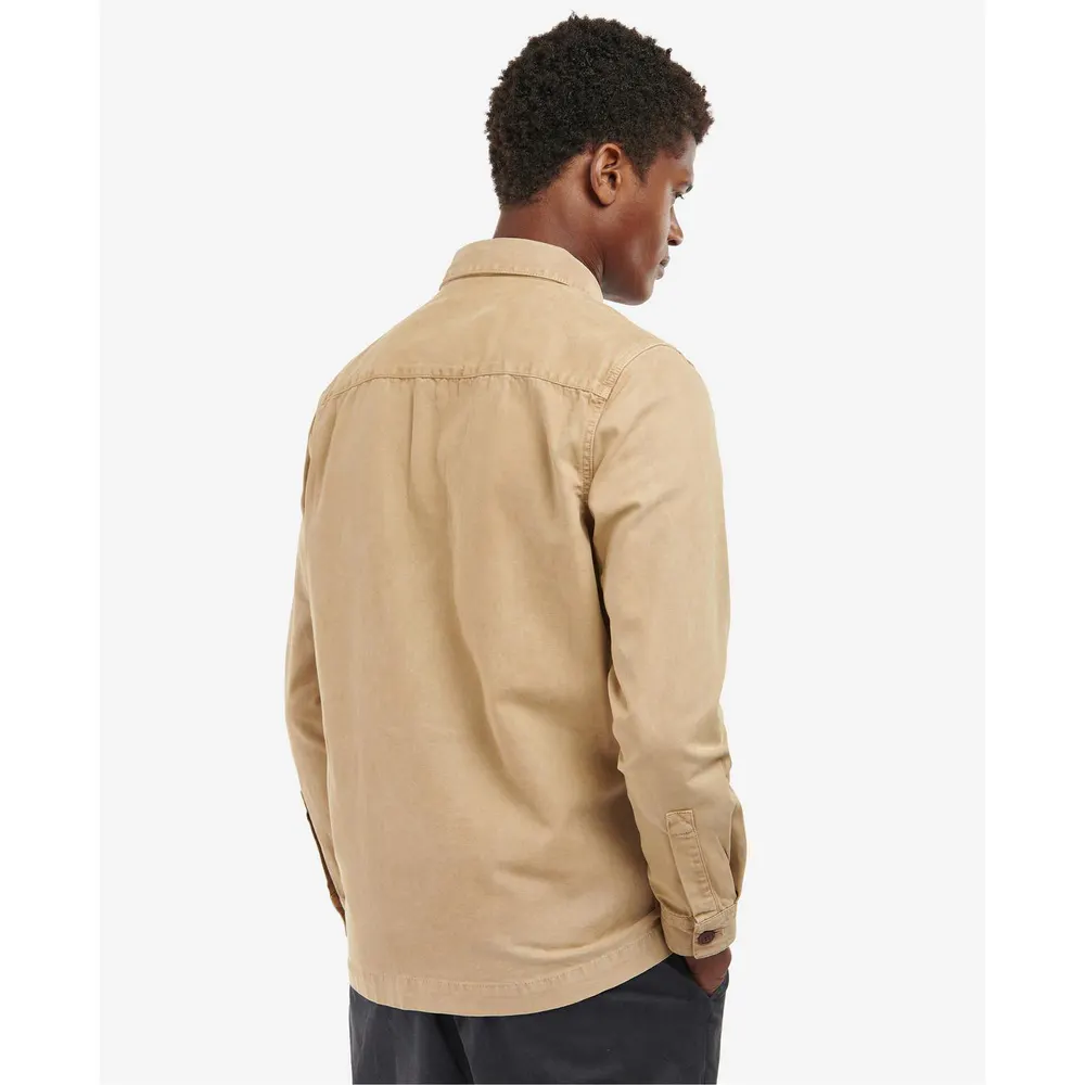Barbour Mens Washed Cotton Long Sleeve Overshirt detail 3