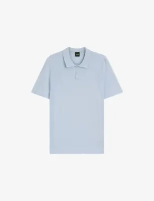 BOSS Brand-Print Regular-Fit Cotton-Blend Polo Shirt