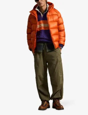 POLO RALPH LAUREN Run Woven Puffer Jacket in Coastal Orange, additional product view 2