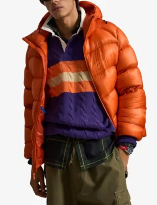POLO RALPH LAUREN Run Woven Puffer Jacket in Coastal Orange, additional product view 3