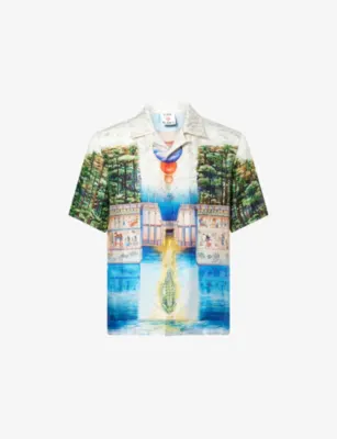 CASABLANCA Tromp Loeil Printed Silk Shirt