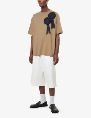 SIMONE ROCHA Ruffle Rosette Cotton T-Shirt detail 2