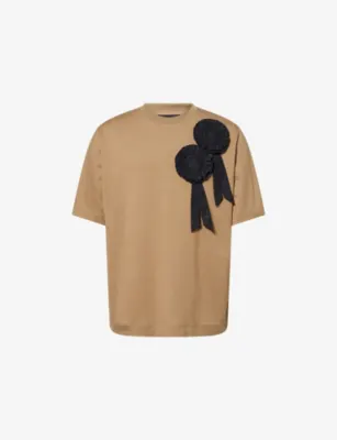 SIMONE ROCHA Ruffle Rosette Cotton T-Shirt