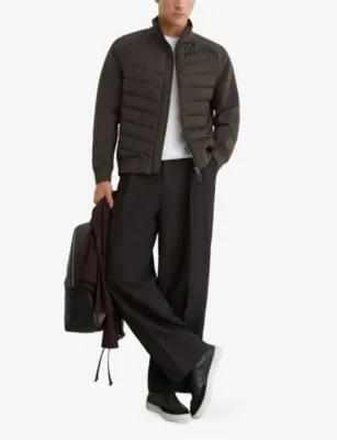 REISS Calvorn Hybrid Quilted-Body Cotton-Blend Jacket detail 2