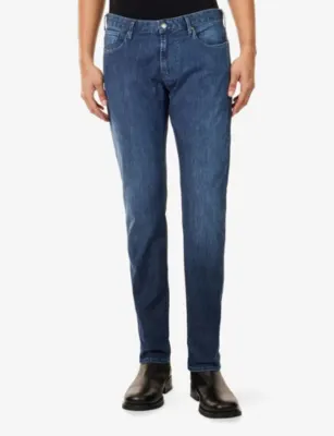 EMPORIO ARMANI J06 Slim-Fit Denim Jeans - 33/32 in Medium Blue Denim, additional product view 3