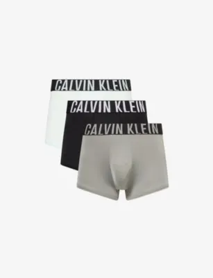 CALVIN KLEIN Intense Power Pack of Three Stretch-Jersey Trunks