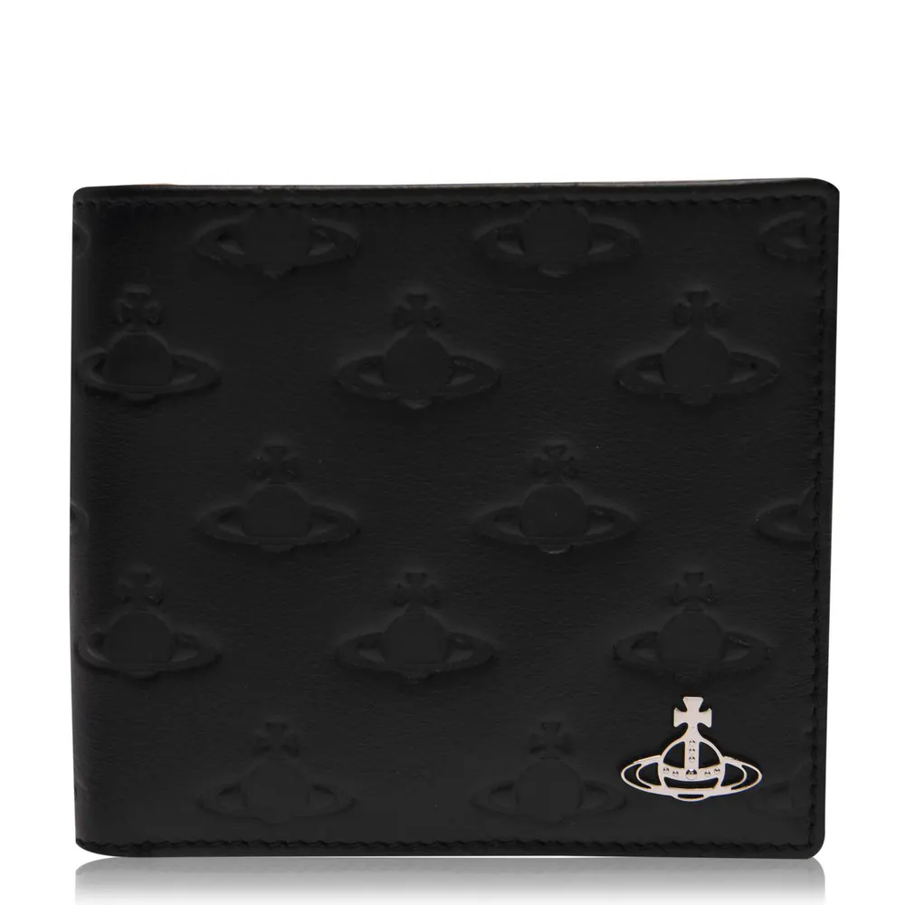 Vivienne Westwood Men's Embossed Leather Saturn Orb Wallet