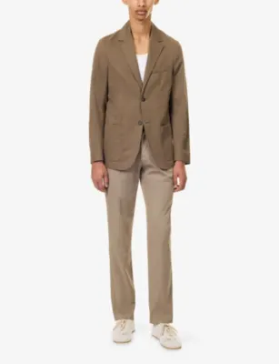 SUNSPEL Unstructured Cotton-Linen Blazer detail 2