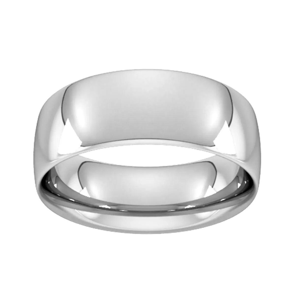 For Him 8mm Traditional Court Heavy Wedding Ring In 18 Carat Yellow Gold
