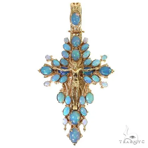 RINA - For Him DISCORD MAX Sovereign's Halo Opal Cross pendant 69449 in Rose Gold – Pendant