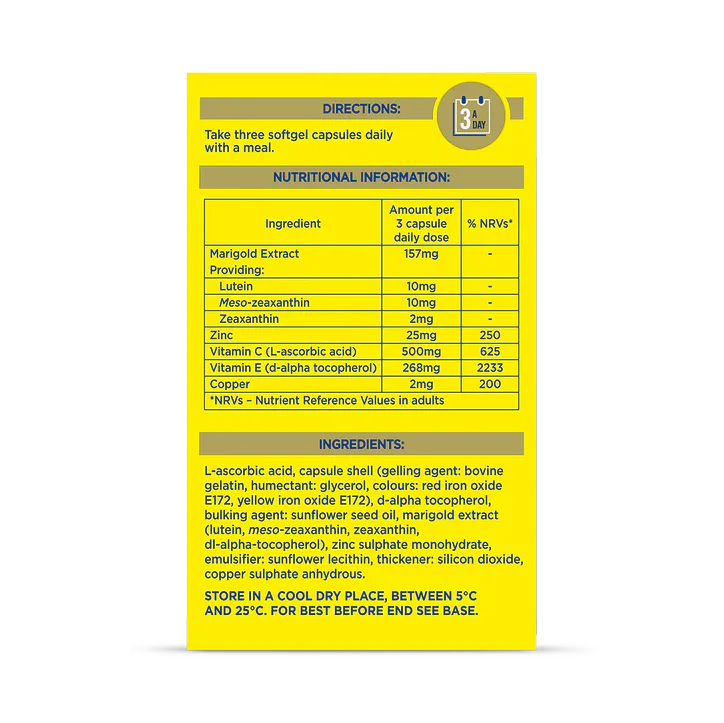 MacuShield Gold Formula 90 Capsules - 1 month Supply detail 2