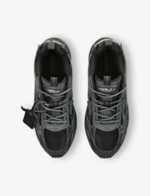 OFF-WHITE C/O VIRGIL ABLOH Be Right Back Mixed-Textile Low-Top Trainers - EUR 45 / 11 UK MEN in BLACK, additional product view 2