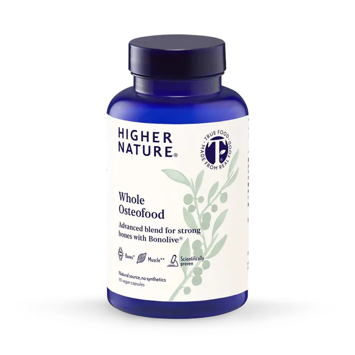 Higher Nature True Food® Whole Osteofood - Wholefood Bone Health Blend with Bonolive® - 60 Vegan Capsules
