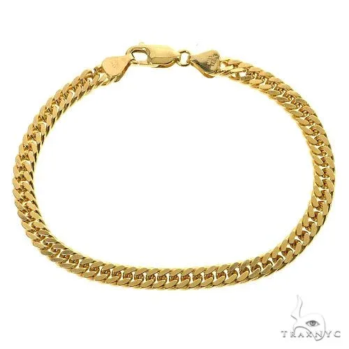 JALGAS - SKYLINE JEWELRY 14K Yellow Gold Solid Double Curb Link Bracelet 8.5 Inches 5.4mm 68585 in Yellow – Bracelet