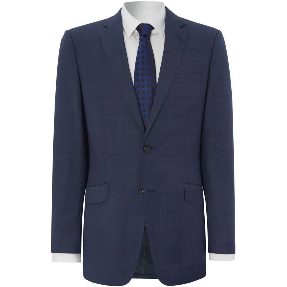 Simon Carter Window pane check regular suit jacket