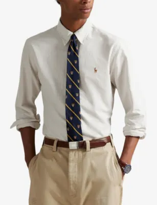 POLO RALPH LAUREN Custom-Fit Striped Cotton Oxford Shirt detail 3