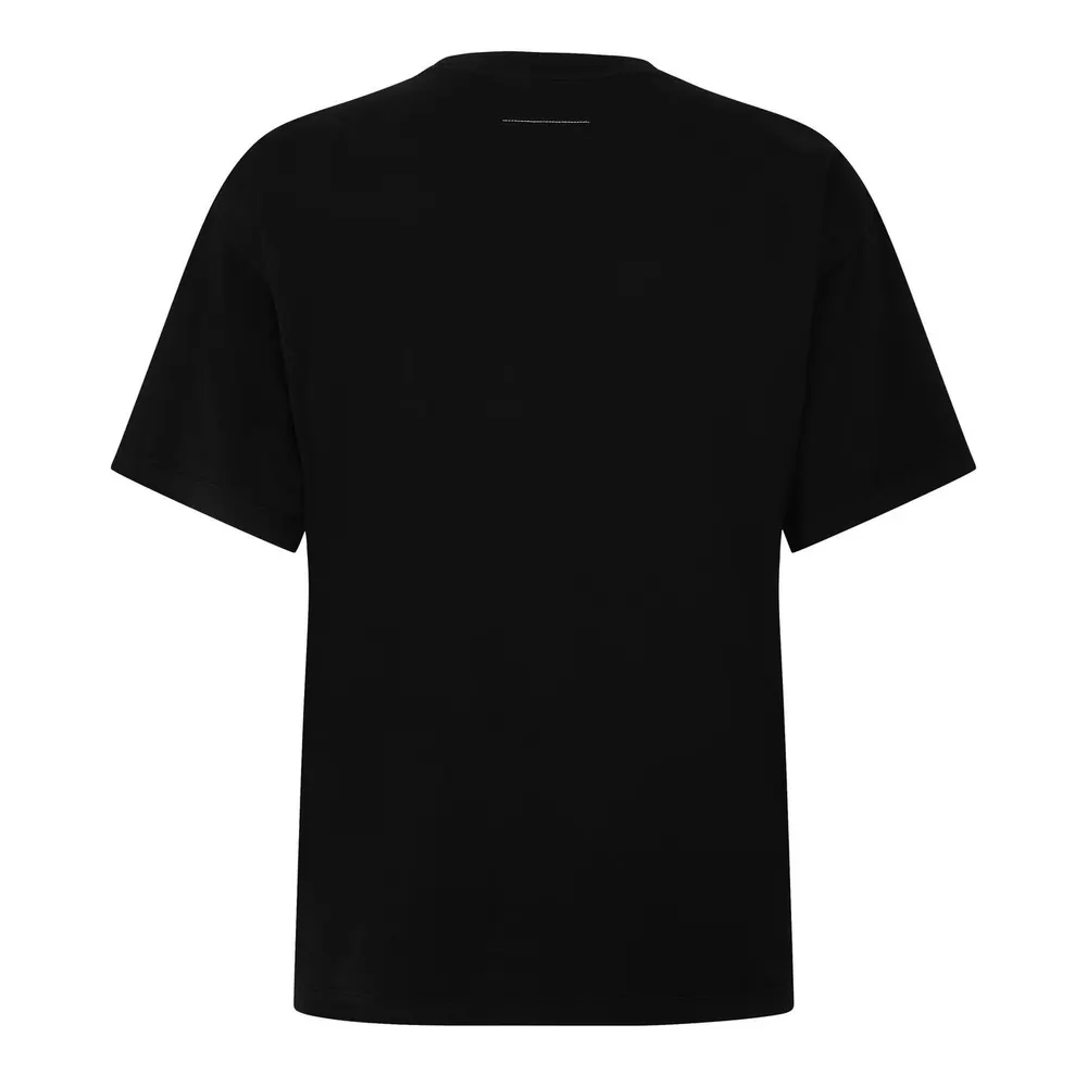 MM6 Maison Margiela Signature Overdyed Tee in Black, additional product view 2